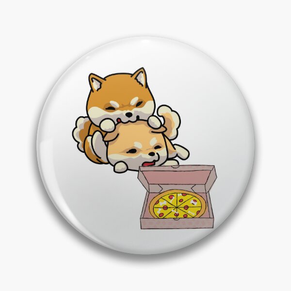 Item preview, Dogs are fighting over pizza, dog eating a pizza, shiba inu  designed and sold by T-Look.
