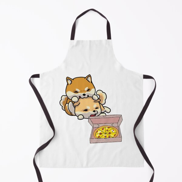 Item preview, Dogs are fighting over pizza, dog eating a pizza, shiba inu designed and sold by T-Look.