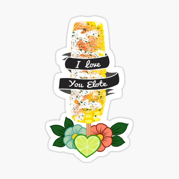 Divertido Latinx Elote Street Food Maíz Pegatina
