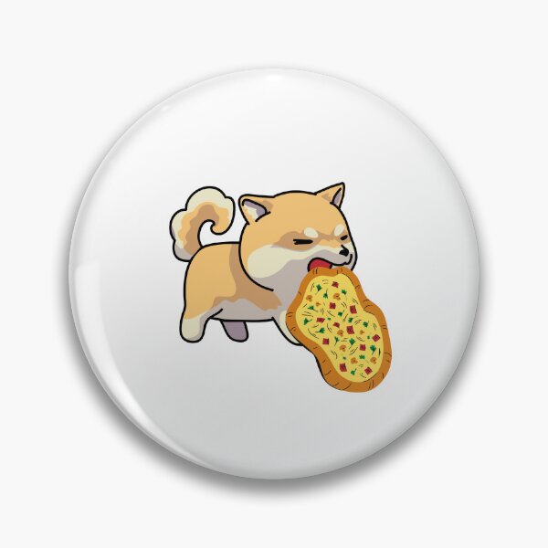 Item preview, Dog eating a pizza, shiba inu eating a pizza designed and sold by T-Look.