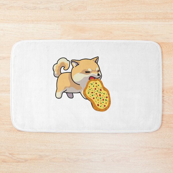 Item preview, Dog eating a pizza, shiba inu eating a pizza designed and sold by T-Look.