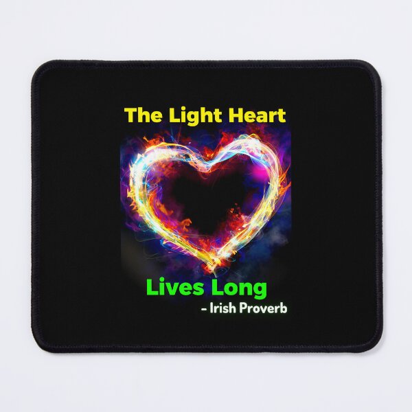 Item preview, Irish Proverb - The Light Heart Lives Long  designed and sold by IrishProverbs.