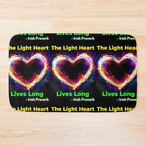 Item preview, Irish Proverb - The Light Heart Lives Long  designed and sold by IrishProverbs.