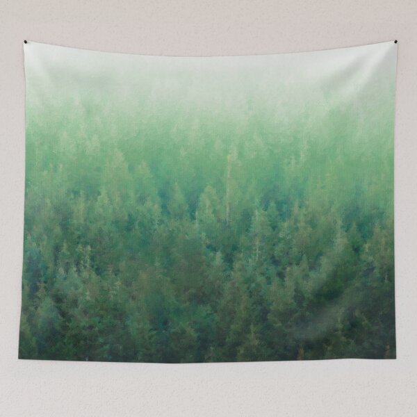 Item preview, Misty Forest Drawing, Dark Green Misty forest, Misty Green Forest Aesthetic, Foggy Misty Green Forest Aesthetic designed and sold by Trendymotion.