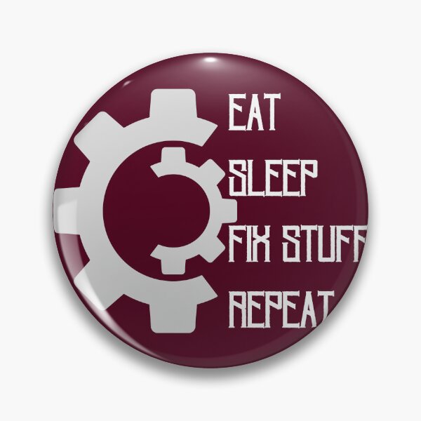 Item preview, Eat sleep fix stuff repeat mechanic cogwheel designed and sold by Randa Ranmania.