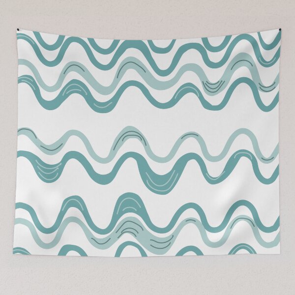 Item preview, Blue Tones Wavy Lines Design  designed and sold by antevasinart.