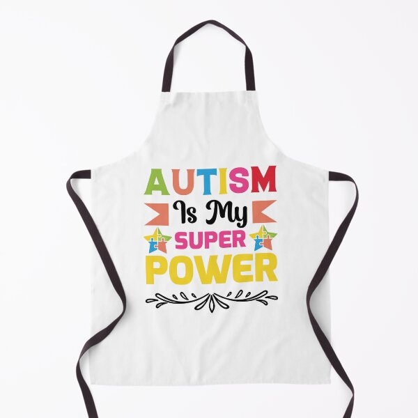 Aperçu de l'œuvre Autism Is My Super Power Autistic support Be Positive Aspire To Inspire Happy Life Apparel Essential Motivation Inspiration Joy Mood créée et vendue par DesignByHeartUK.