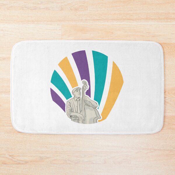 Item preview, Bass String Man Retro with Happy Music Colors designed and sold by Abdulkareem Shab.