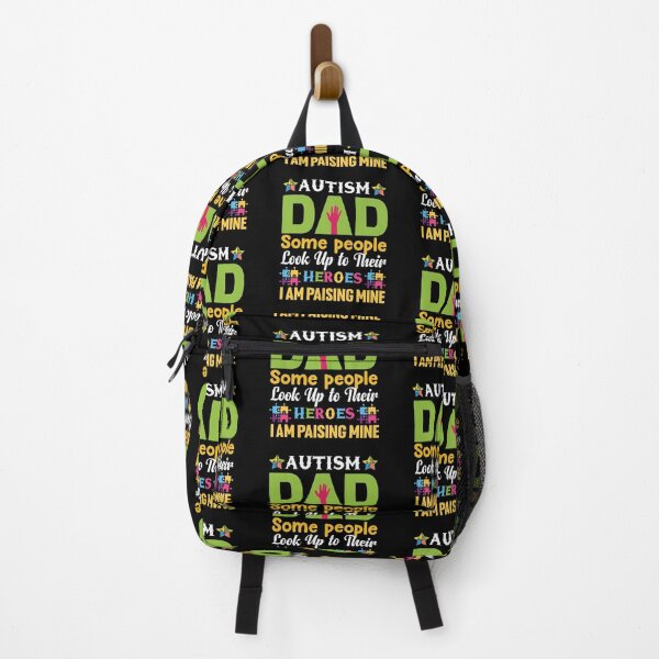 Artikelvorschau, Autism Dad Some People Look Up to Their Heroes I am Paising Mine Autistic support Be Positive Aspire To Inspire Happy Life Apparel Essential Motivation Inspiration Joy Mood entworfen und verkauft von DesignByHeartUK.