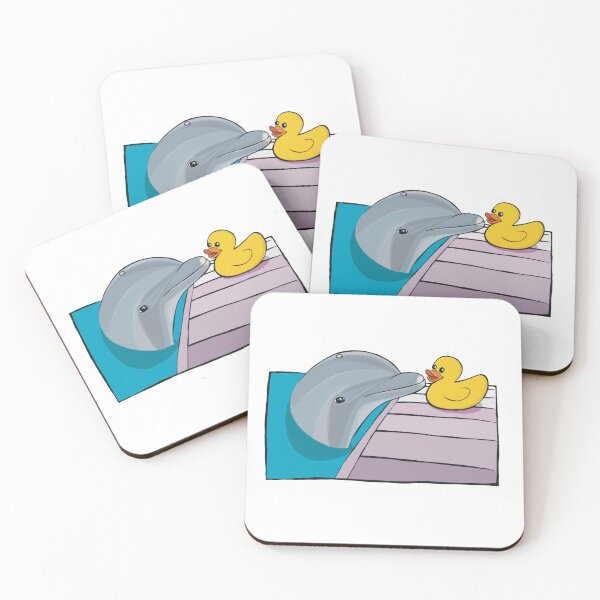 Item preview, A Dolphin And Her Duck designed and sold by SolPandas.