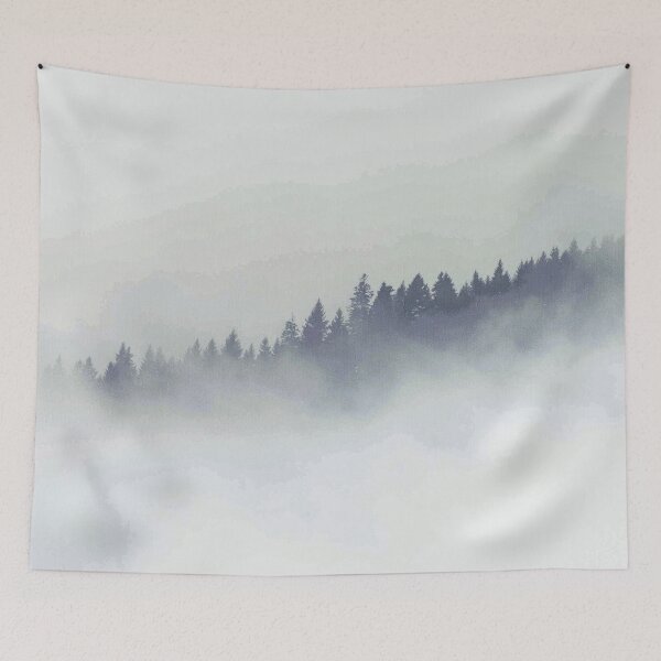 Item preview, Misty Forest Drawing, Dark Green Misty forest, Misty Green Forest Aesthetic, Foggy Misty Green Forest Aesthetic designed and sold by Trendymotion.