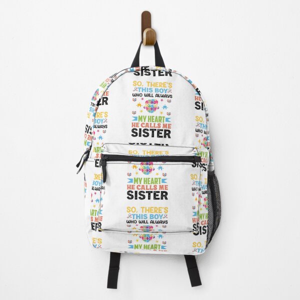 Artikelvorschau, So theres This boy Who will Always My Heart He calls me Sister Autistic support Be Positive Aspire To Inspire Happy Life Apparel Essential Motivation Inspiration Joy Mood entworfen und verkauft von DesignByHeartUK.
