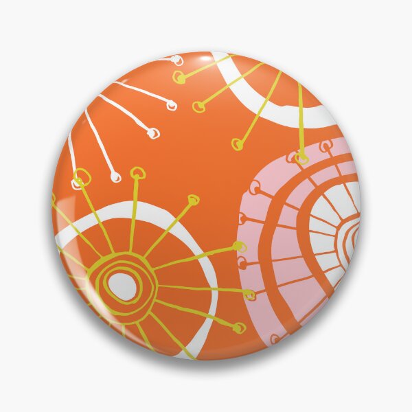 Item preview, Modern Mid-Century 1950's Orange Sunburst Vibrant Pattern designed and sold by DEC02.