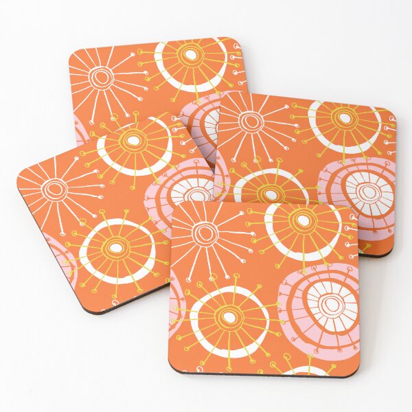Item preview, Modern Mid-Century 1950's Orange Sunburst Vibrant Pattern designed and sold by DEC02.