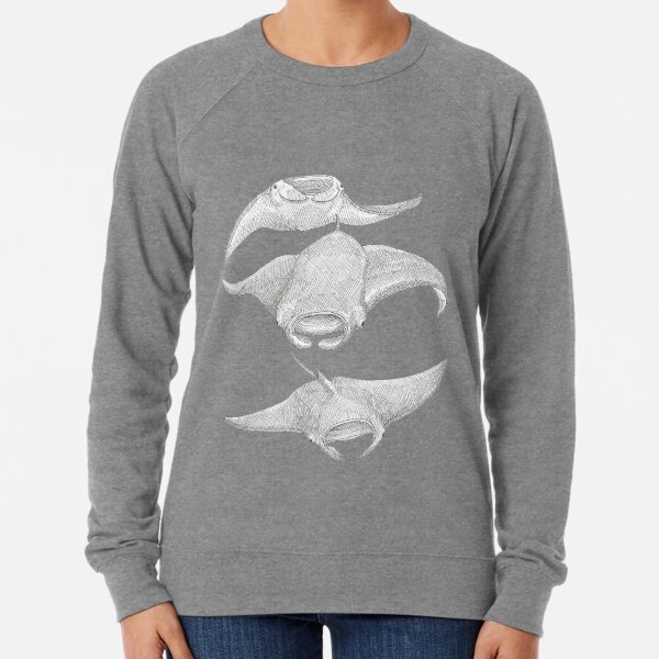 Three Manta rays Lightweight Sweatshirt