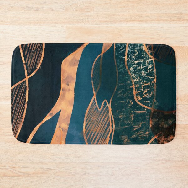 Item preview, Luxurious Blue and Gold Abstract Fluid Design designed and sold by antevasinart.