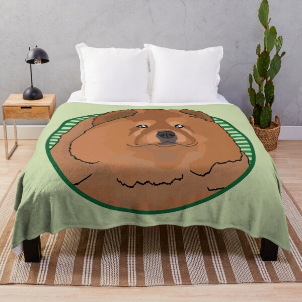 Item preview, Chow Chow dog w/ Green stripped circle designed and sold by AdoptNFTPets.
