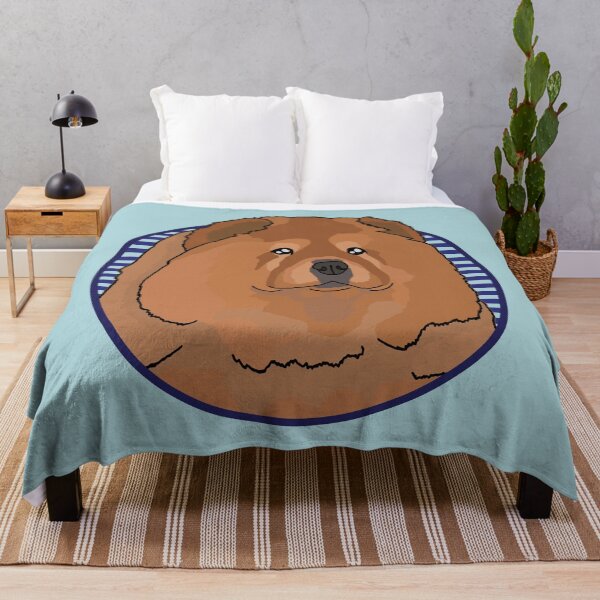 Item preview, Chow Chow dog w/ Blue stripped circle designed and sold by AdoptNFTPets.