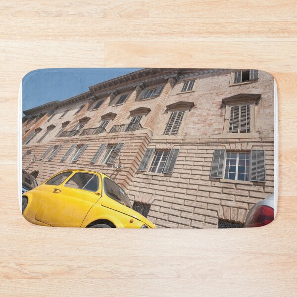 Item preview, Bright yellow classic Fiat 500 in Italian street. designed and sold by Brian Scantlebury.