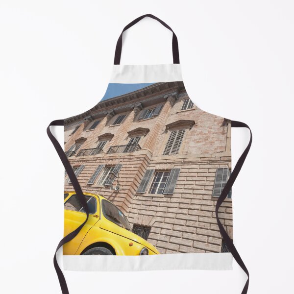 Item preview, Bright yellow classic Fiat 500 in Italian street. designed and sold by Brian Scantlebury.