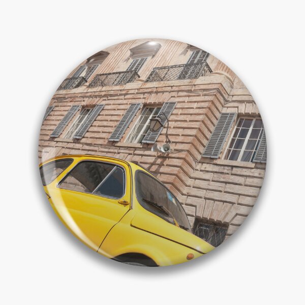 Item preview, Bright yellow classic Fiat 500 in Italian street. designed and sold by Brian Scantlebury.