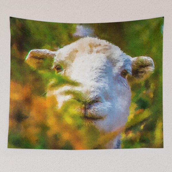Item preview, Herdwick Sheep Art, Herdwick Sheep Oil Paint, Grey And White Herdwick Sheep, Fluffy UK Herdwicks Sheep designed and sold by Trendymotion.