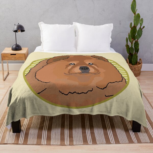 Item preview, Chow Chow dog w/ Yellow stripped circle designed and sold by AdoptNFTPets.
