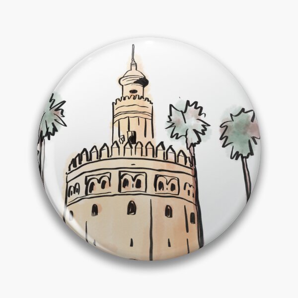 Item preview, Sevilla drawing watercolor Seville watercolor Sevilla Spain andalusia torre oro designed and sold by Tropical Blood.