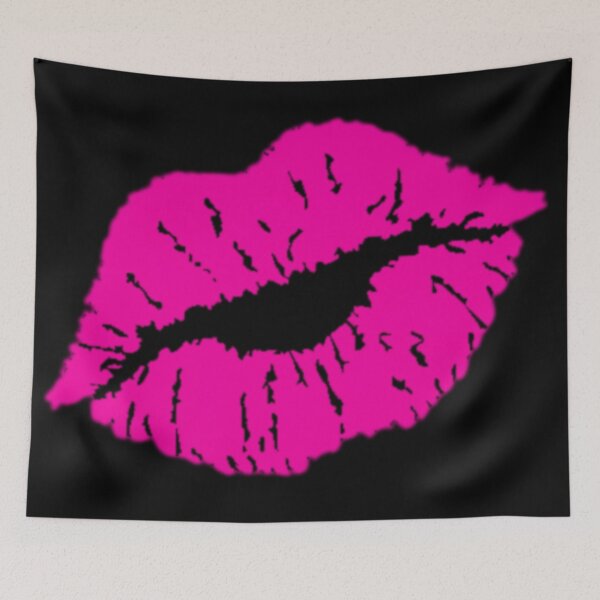 Item preview, Kiss Lips - Pink Lipstick Kisses designed and sold by meowcute.