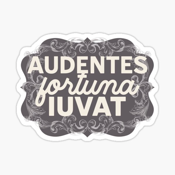 Vista previa del artículo con la obra «Audentes Fortuna Iuvat - Latín», diseñado y vendido por Trish Dish.