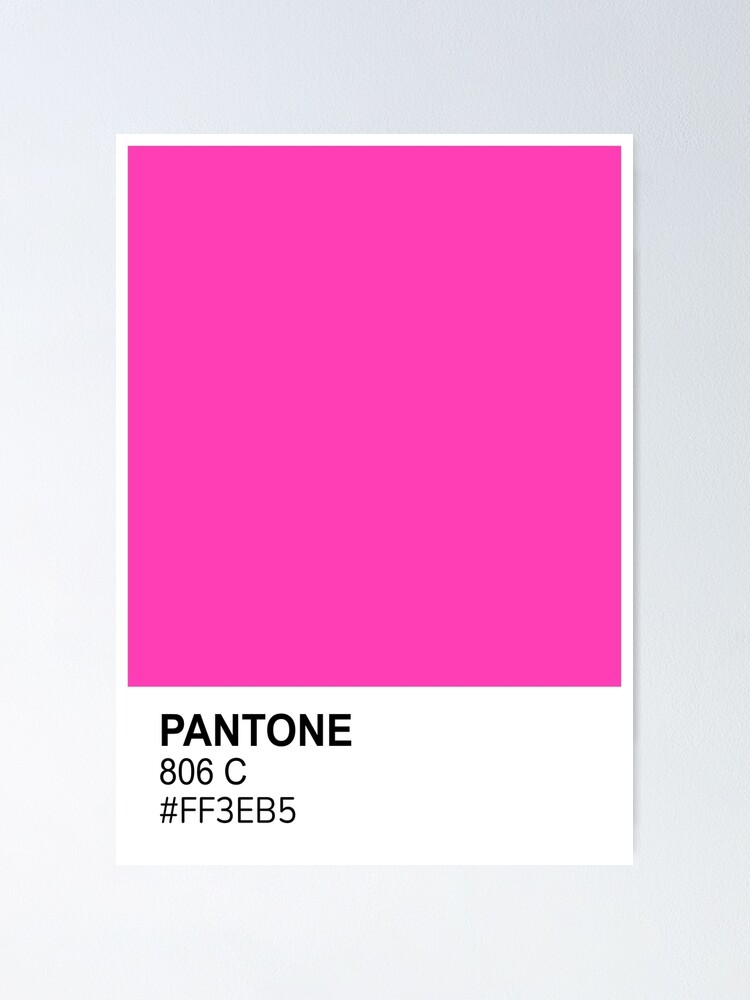 Bright Pink Gradient Pantone Color Swatch Poster By Softlycarol ...