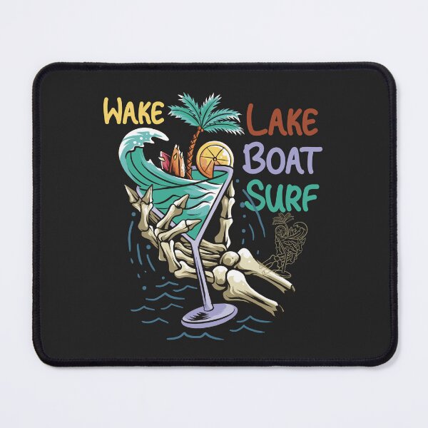 Item preview, "Wake Lake Boat Surf, Funny Surf Saying " designed and sold by adarth.