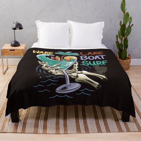 Item preview, "Wake Lake Boat Surf, Funny Surf Saying " designed and sold by adarth.