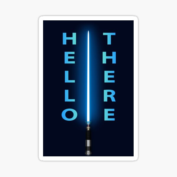 Vista previa del artículo con la obra «HOLA ALLÍ - Cita de Kenobi», diseñado y vendido por McKeeverDesigns.