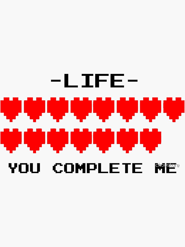 Thumbnail 3 of 3, Sticker, Life You Complete Me designed and sold by choustore.