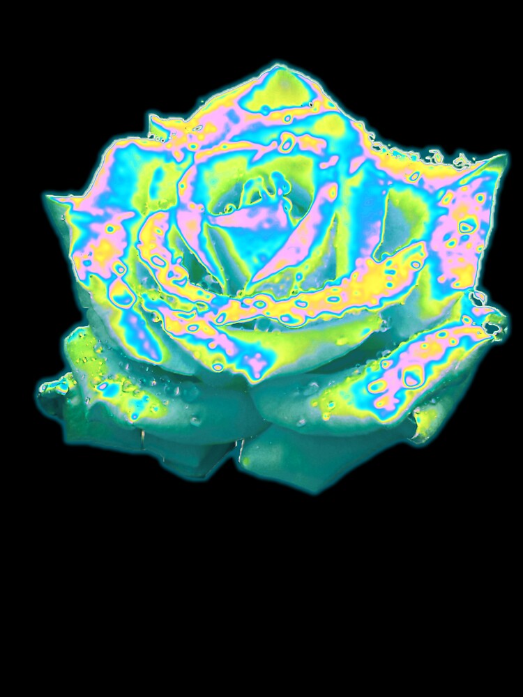 Thumbnail 7 of 7, Oversized T-Shirt, Green Holo Rose designed and sold by dinaaaaaah.