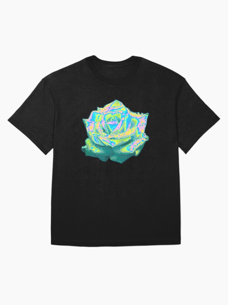 Thumbnail 3 of 7, Oversized T-Shirt, Green Holo Rose designed and sold by dinaaaaaah.