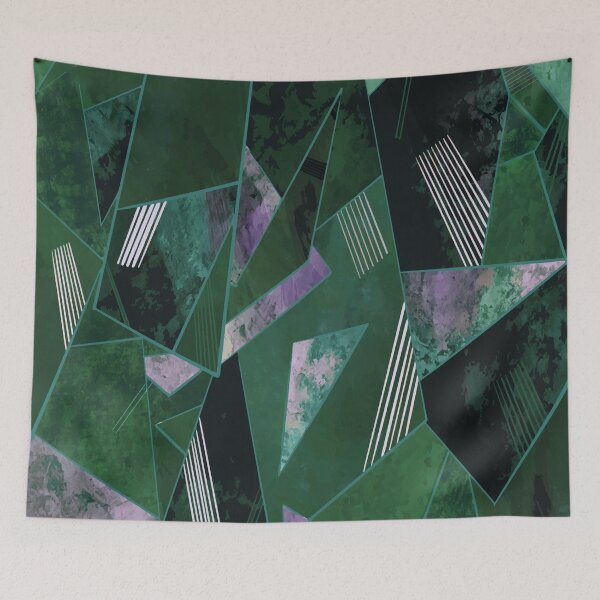 Item preview, Luxurious Deep Green Geometric Design designed and sold by antevasinart.