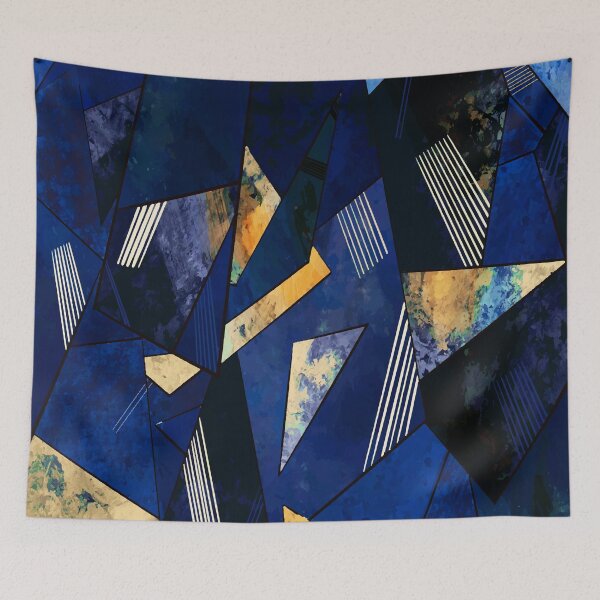 Item preview, Luxurious Dark Blue Geometric Design designed and sold by antevasinart.