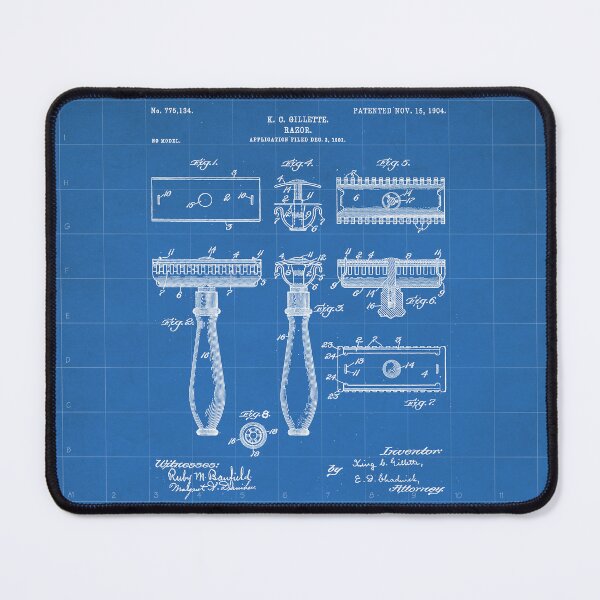 Item preview, Razor Patent - Barber Art - Blueprint designed and sold by patentpress.