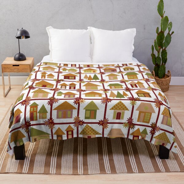 Item preview, Home Sweet Home in earthy boho colors, little town, summertime in the city designed and sold by FrancesPoff.