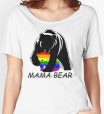 Camiseta ancha para mujer Gay Pride Mama Bear