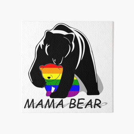 Gay Pride Mama Bear Art Board Print