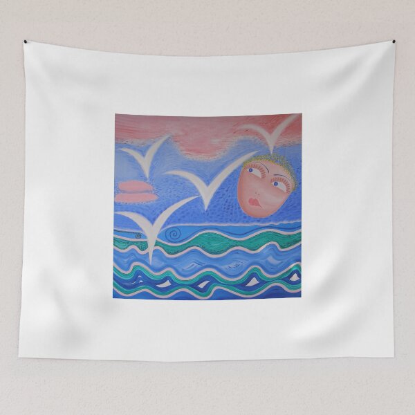 Item preview, Sea Waves birds mermaid designed and sold by Vincent Loverso.