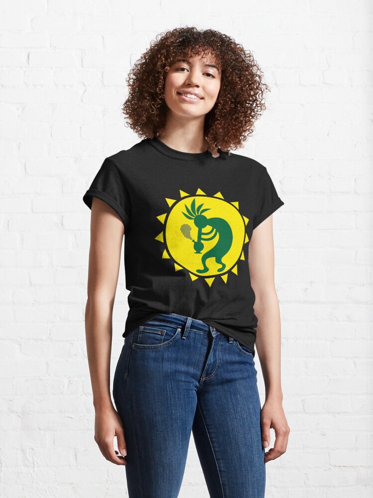 Thumbnail 4 of 7, Classic T-Shirt, KOKOPELLI SMOKING MARIJUANA designed and sold by Catinorbit.