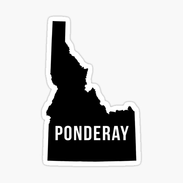 "Ponderay, Idaho Silhouette" Sticker for Sale by CartoCreative Redbubble