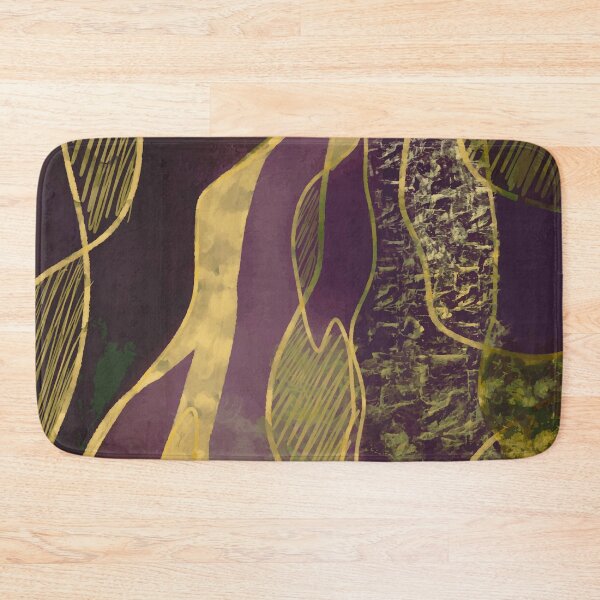 Item preview, Luxurious Purple and Gold Abstract Fluid Design designed and sold by antevasinart.
