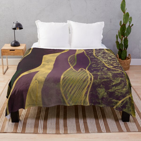 Item preview, Luxurious Purple and Gold Abstract Fluid Design designed and sold by antevasinart.