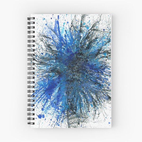 Item preview, Winter Solstice In Antarctica #489 Hand Painted OOAK Abstract Painting Detail 1 In Shades Of Blues Inspired By Deep Space Black Hole Nebula Brain Cells Nerves Neurology Bold 5D Multi-dimensional Art designed and sold by Rainbow Artist Orlando L.