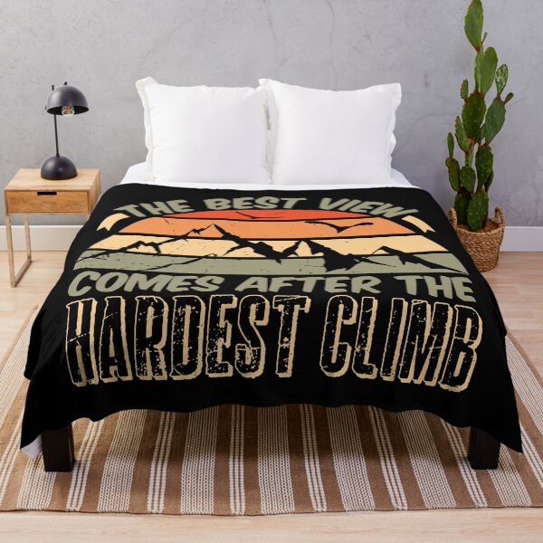 Item preview, The best view comes after the hardest climb with graffiti letters - Retro meaningful adventure quotes for men and women designed and sold by Alice-Elgawi.